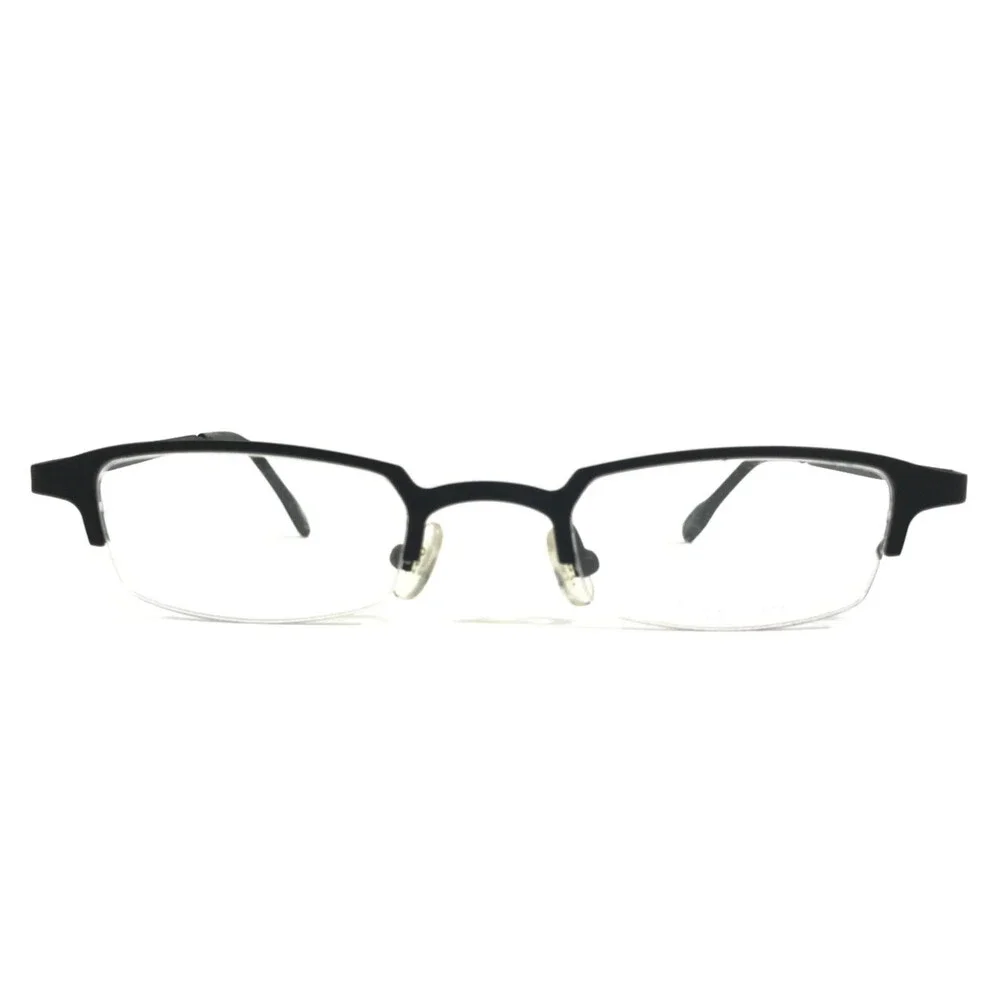 ogi Eyeglasses Frames 0012 COL.10 Matte Black Rectangle Half Rim 45-21-140